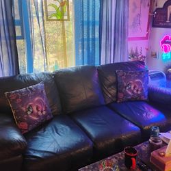 Leather Couch..7 Feet In Length 