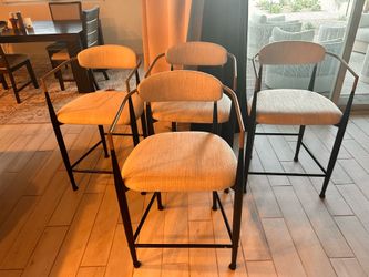Bar stool chairs. Counter height,  Beige