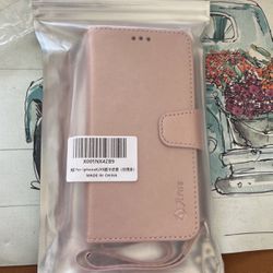 phone case with card holder for iPhone 10, pink 