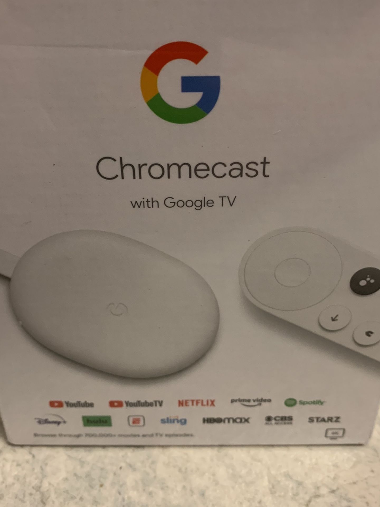 Google Chromecast with Google TV - 4K - Snow BRAND NEW SEALED