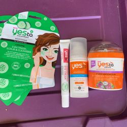 Yes To Carrots Tomatoes Face Cream Moisturizer Scrub Clay Mask 