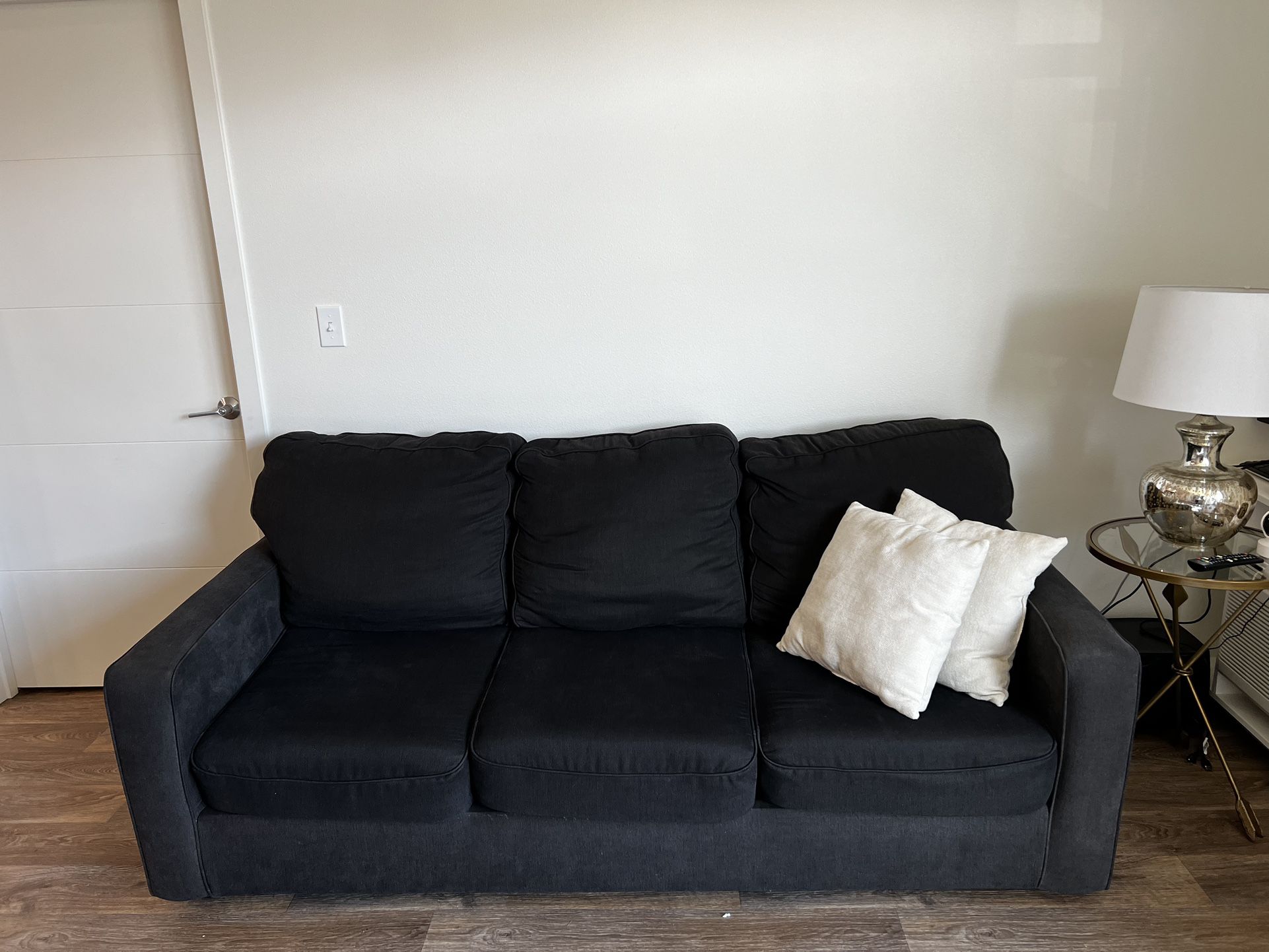 Dark Gray Couch With Pull Out Bed