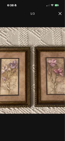 Beautiful Set Of Frames With Floral Print