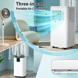 LifePlus Portable Air Conditioner 6000BTU (10000BTU Ashrae) Indoor Room AC Unit Dehumidifier Window Kit