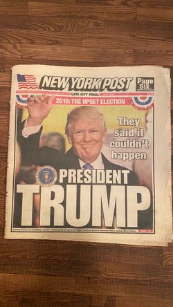 New York Post November 9 2016 President Trump