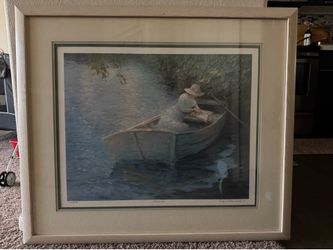 This artwork is a signed, numbered limited edition print titled "Reverie" by artist Roger La Manna.