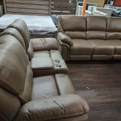 New Recliner Sofa And Loveseat In Microfiber On sale Now