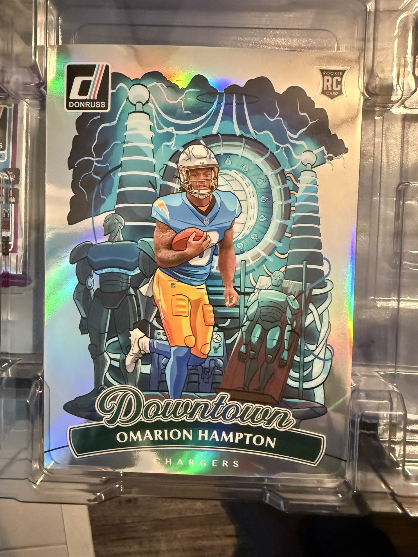 2025 Panini Donruss Omarion Hampton Oversized Downtown! #16 CHARGERS RC