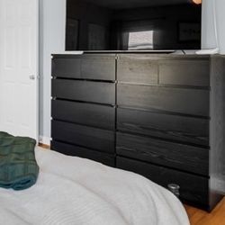 IKEA MALM 6-Drawer Dresser – Black/Brown