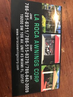 Se hacen toldos /awnings