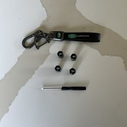 Land Rover Leather Key Chain  and Tire Valve Caps