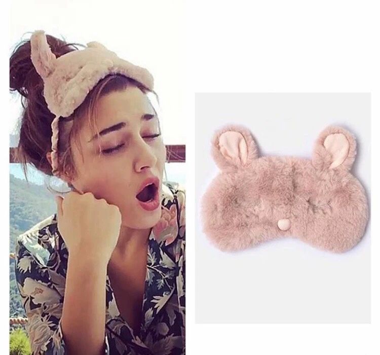 (Free with purchase of $20)Pink bunny sleeping mask