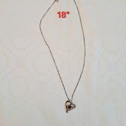 Mother Gift “I Love You Mom” 18” Chain With Heart Charm 