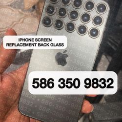 iPhone 17 Pro Max Screen Replacement Cracked Back Glass 16 Pro 14 Pro Max Housing 13 Pro Frame 