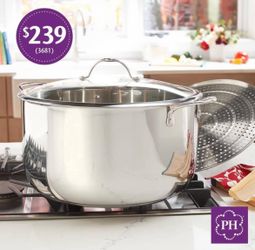 PH Olla De 15 Qt Con Parrilla  Acetone Inosidable