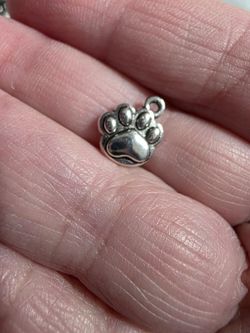 Silver Paw Print Charm