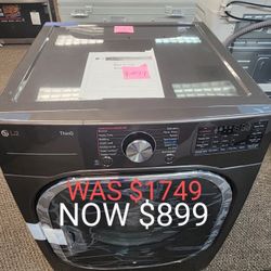 7.4 Cu. Ft. Large Capacity Vented Smart Stackable Electric Dryer W/sensor Dry