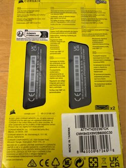 Corsair 64GB (2x32GB) DDR5-6400 CL32 Desktop Gaming RAM