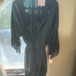 Three piece set pajama silk