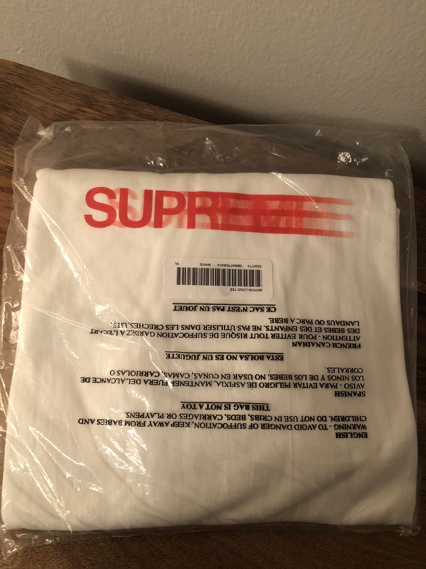 Supreme Motion Logo Tee White XL