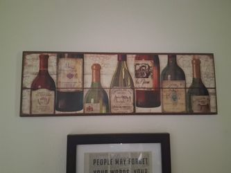 Decorative Wine Bottle Picture 22" L