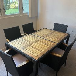 Brown Outdoor Dining Set