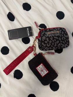 True Religion leopard print Mini Coin Purse Set