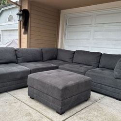 Comfy Costco Modular Sectional Couch/Sofa with Storage Ottoman | FREE DELIVERY