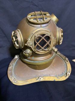 Vintage Copper and Brass Sea Diving Helmet