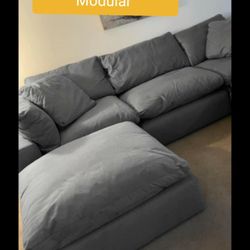 Cloud Modular Sectional Couch Sofa With Ottoman 