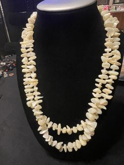 Vintage Mother Of pearl Double Strand Necklace