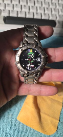 Vintage Warner Bros Marvin the Martian Watch WB1(contact info removed) Looney Tunes Quartz