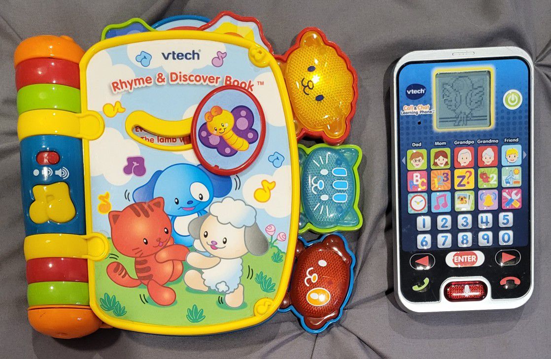 Electronic Vtech Lot -
Book And Phone
