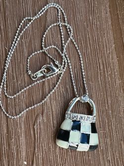 Cz bead purse necklace