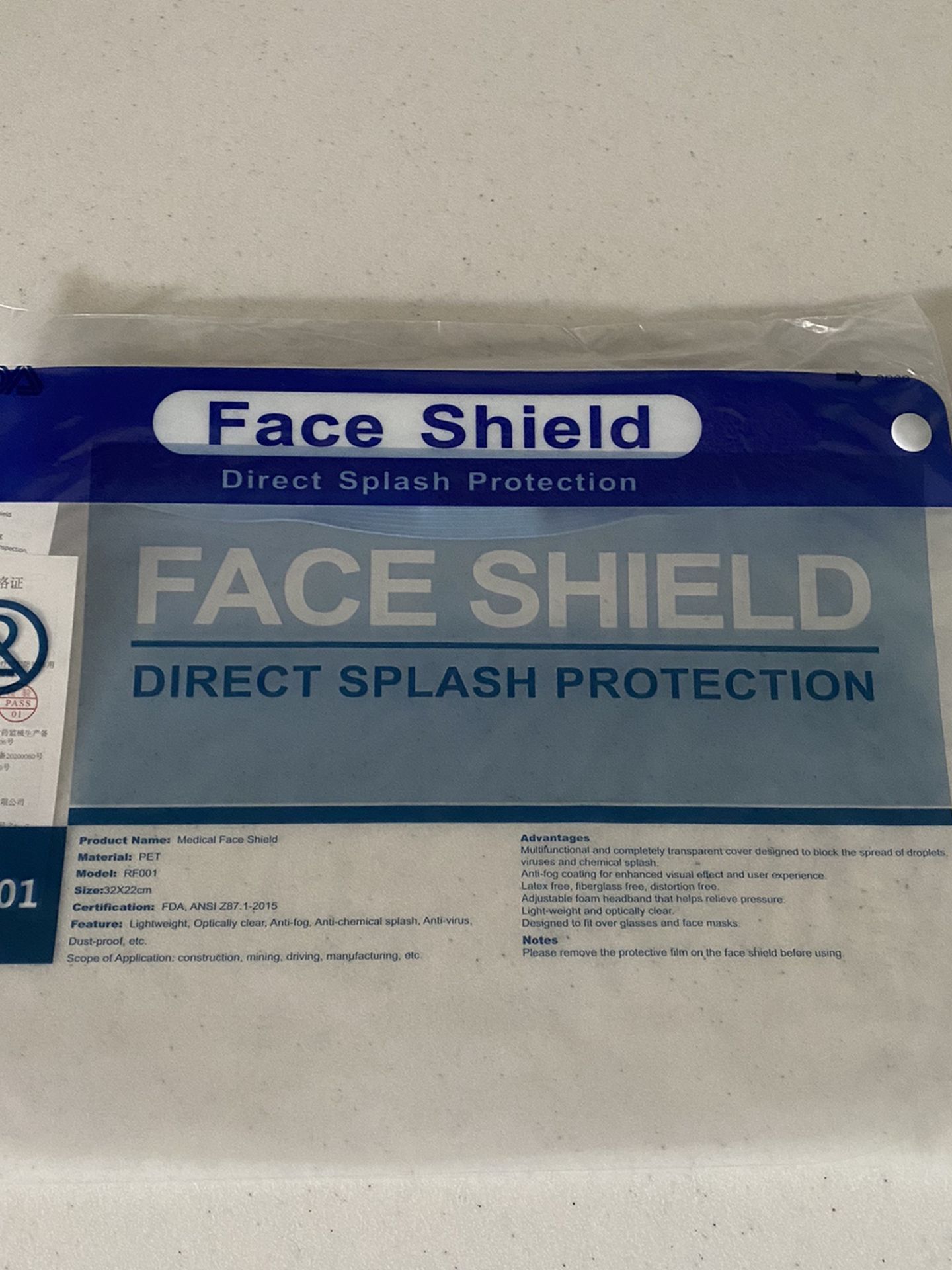 Brand NEW FACE SHIELD SEALED