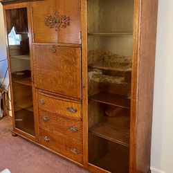 Curio/ Secretary Desk Cabinet 