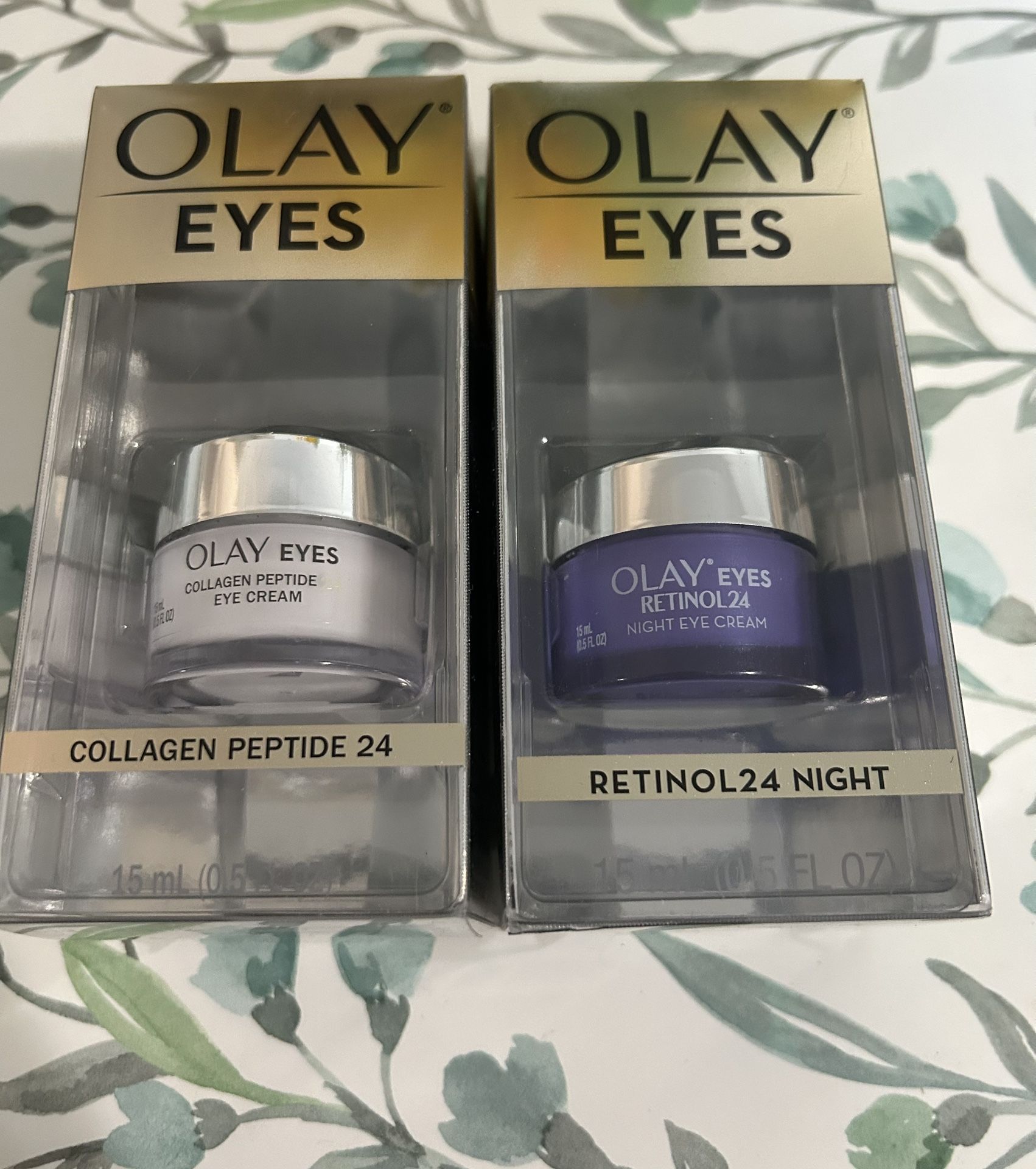 Two Olay Eye Creams, Day And Night.