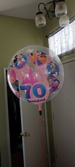 Disneyland 70th Anniversary Double Balloon with Lights