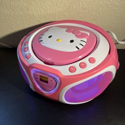 Hello Kitty CD Player Boombox Radio AM/FM Model KT2025