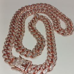 New 30 Inch Rose Gold Color Chain 