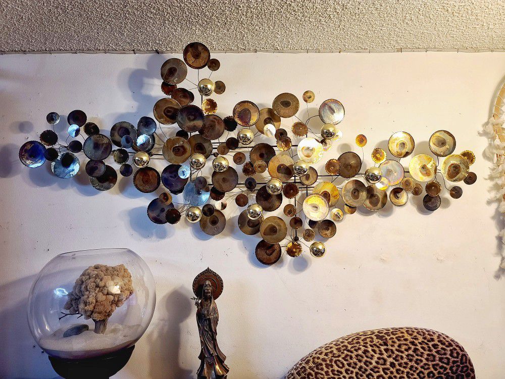 CURTIS JERE "RAINDROPS" WALL SCULPTURE