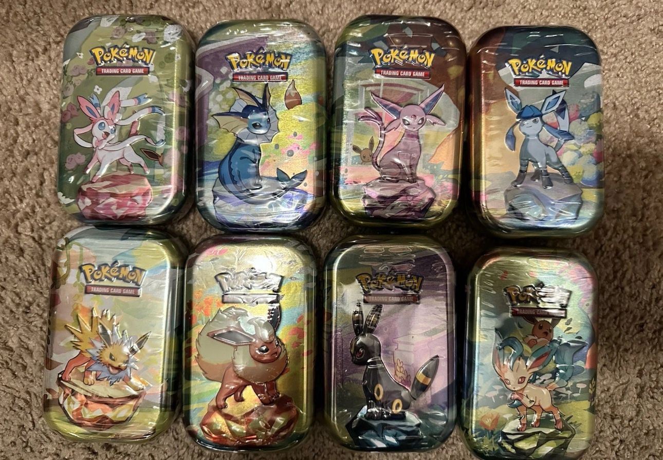 Pokemon Prismatic Full Set 8 Tins