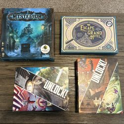Mystery Board Game Bundle – Mysterium + Unlock + Escape from the Grand Hotel