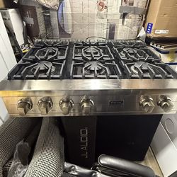 Viking gas range top