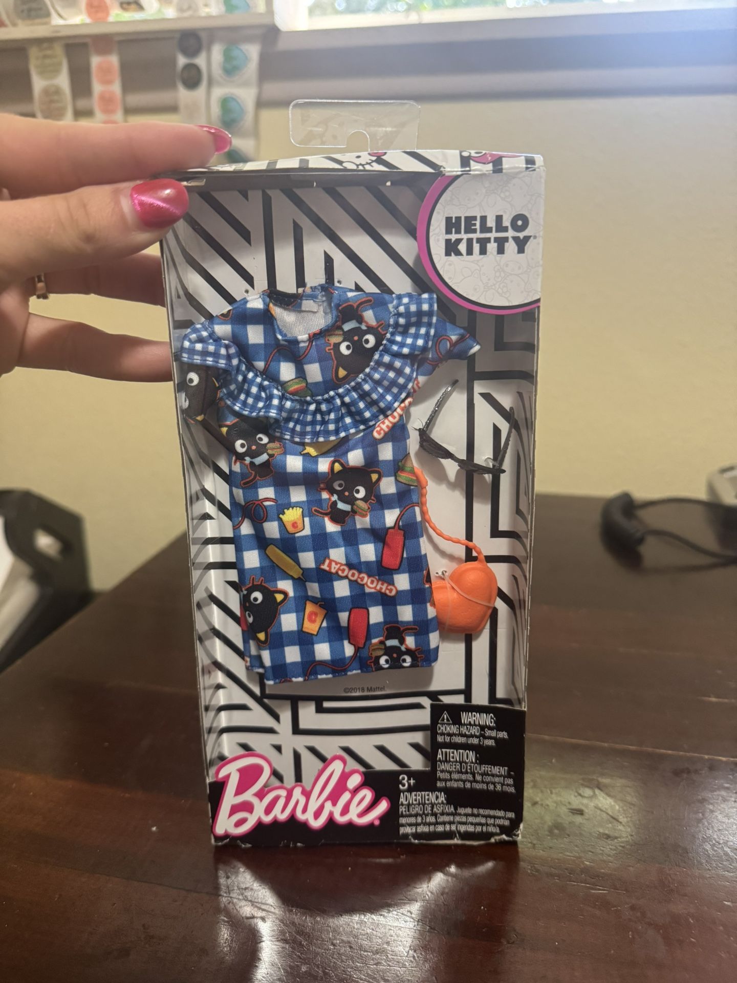 Barbie Doll Clothes Hello Kitty Chococat Fashion Dress/Heart Purse & Cat Sunglasses NIP H228