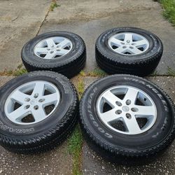 Jeep Wheels (17in) And Goodyear Wrangler Tires
