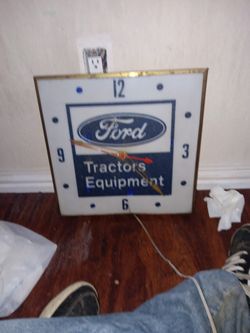 Ford Tractors Equipment Electric Clock