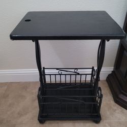 Wrought Iron Magazine Rack Side Table