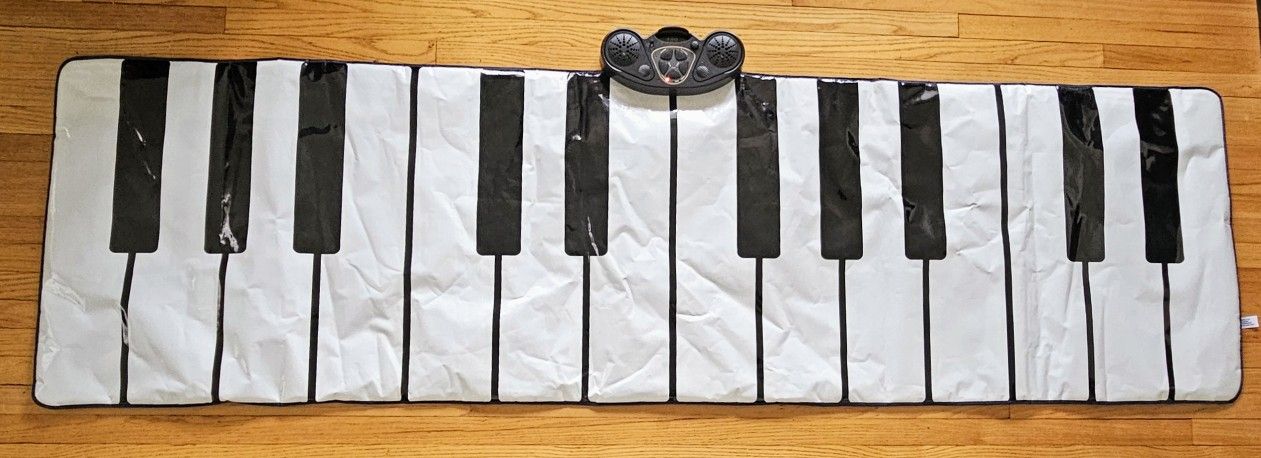 FAO Schwarz Giant Piano Dance Mat Floor Feet Dancing to Play Music! (101" Long)