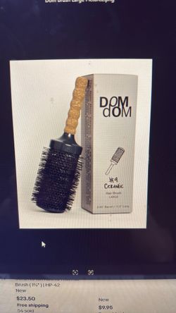 Dom Dom #9 Ceramic Large Hair Brush NIB